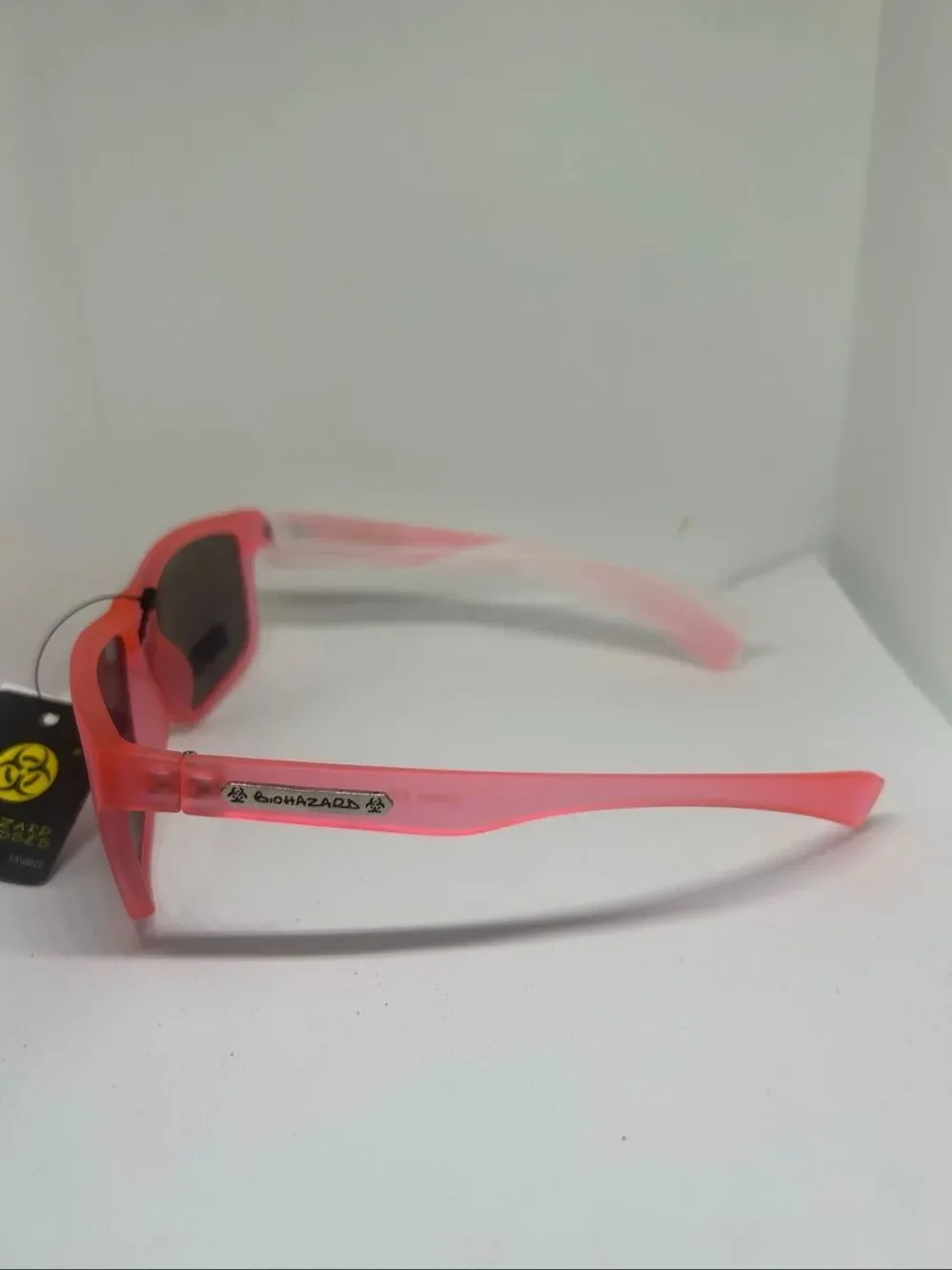 Biohazard Frosted Pink Mirrored UV400 Sunglasses NWT